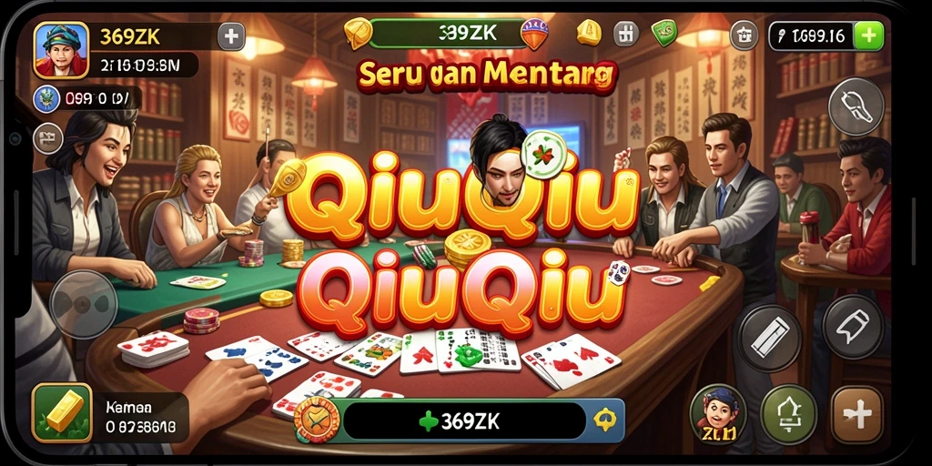 Tampilan screenshot utama 369ZK menampilkan gameplay QiuQiu yang dinamis.