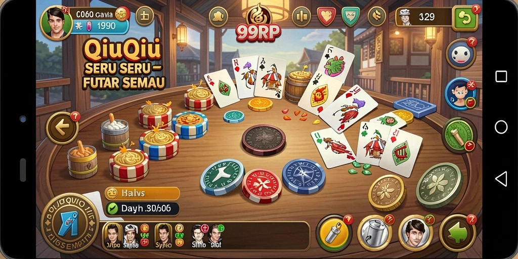 Tampilan gameplay QiuQiu yang menarik di 99RP.
