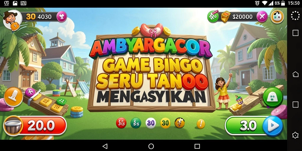 Tampilan screenshot gameplay Bingo yang seru dan interaktif.