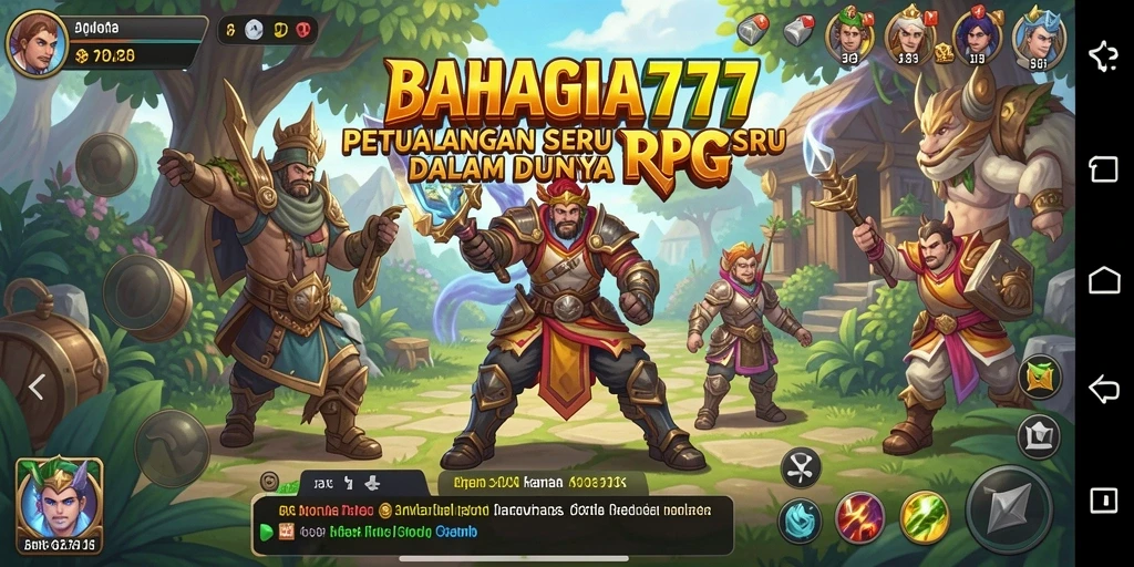 Tampilan gameplay menarik di dunia fantasi RPG.