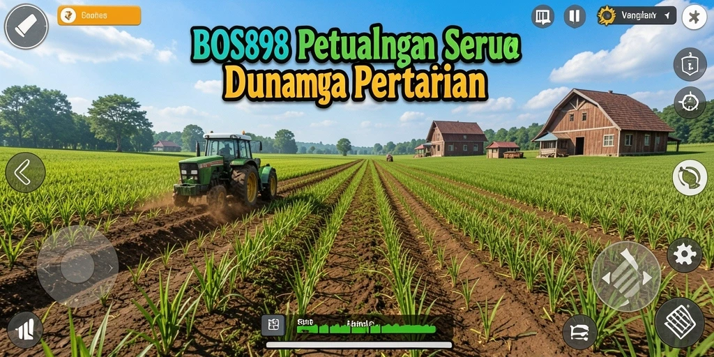 Screenshot gameplay BOS898 menampilkan suasana pertanian yang menakjubkan.