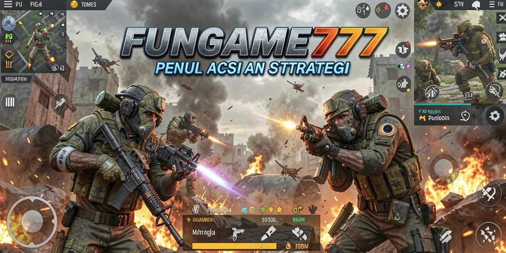 Tampilan intens dari gameplay FUNGAME777 yang mendebarkan.