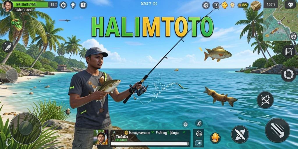 Tangkapan ikan yang mengesankan dalam gameplay HALIMTOTO.