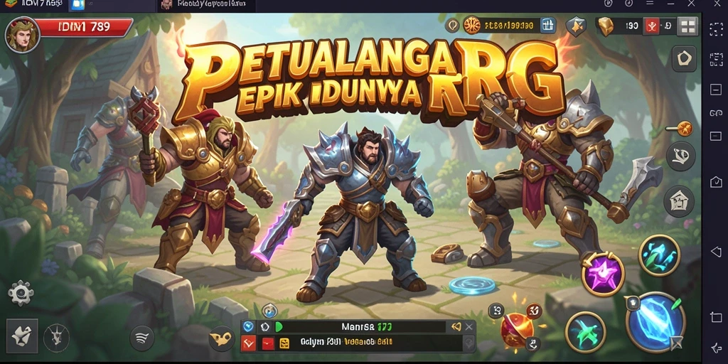 Screenshot utama IDN789 menampilkan aksi seru dalam gameplay RPG.