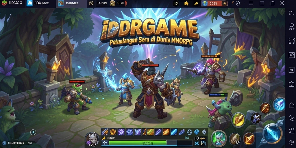 Screenshot utama IDRGAME menampilkan aksi pertarungan yang seru di dunia MMORPG.
