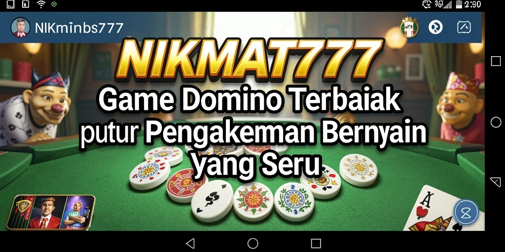 Tangkapan layar permainan NIKMAT777 yang menampilkan aksi domino seru.