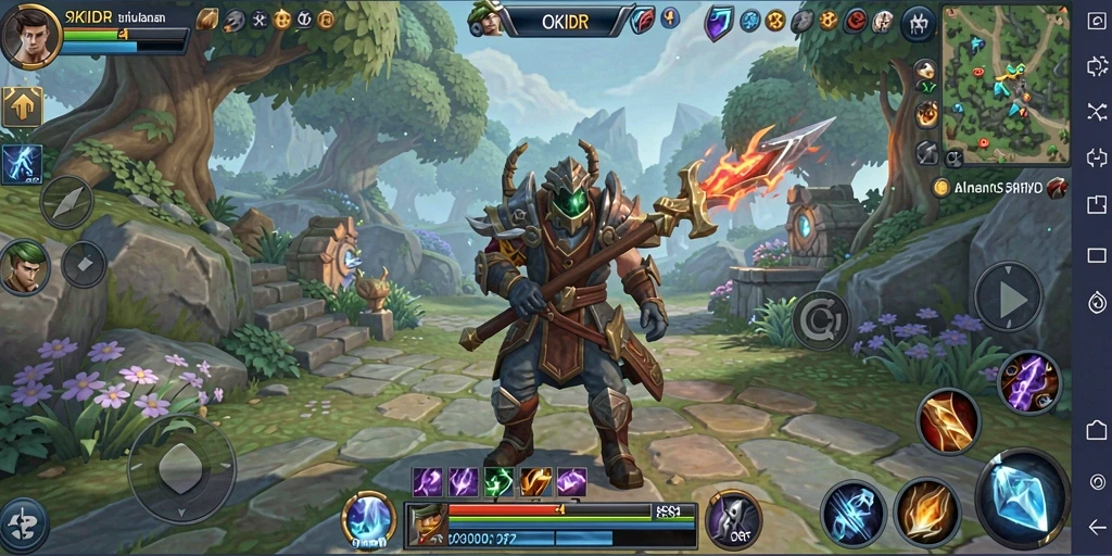 Tangkapan layar gameplay OKIDR yang menampilkan pertarungan epik dan eksplorasi dunia.