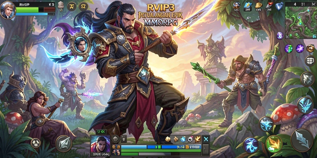 Tampilan gameplay RVIP3 yang seru dan mendebarkan dalam dunia MMORPG.