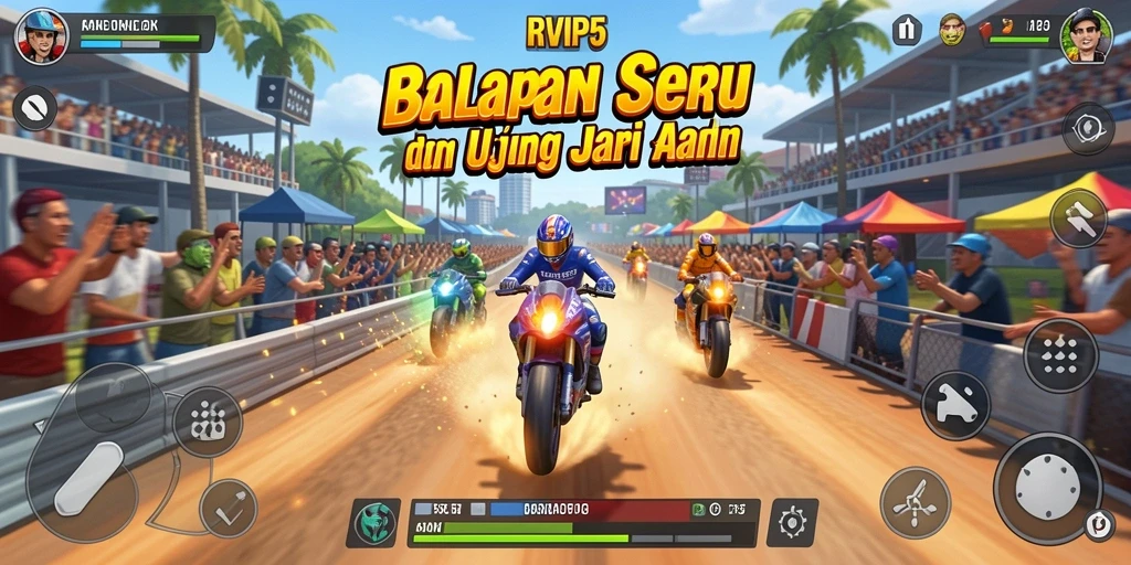 Tampilan layar gameplay RVIP5 yang seru dan penuh aksi.