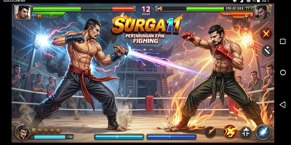 Gameplay seru SURGA11 dengan aksi Fighting yang menegangkan.
