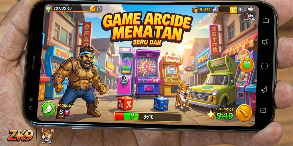 Tampilan gameplay ZK9 yang menarik dan penuh warna.